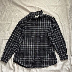 Men's Black Plaid Shirt